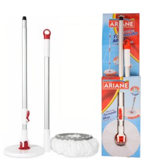 MANCHE TORNADO MOP MICROFIBRE en Aluminium + RECHARGE GRATUITE 1/C