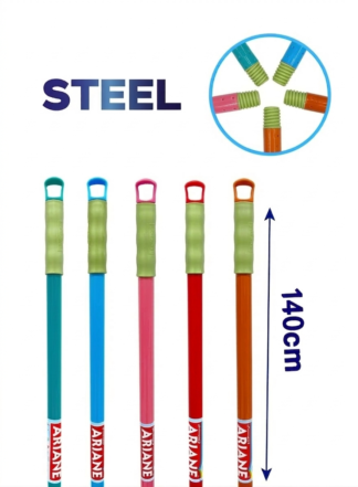 MANCHE 1M40 VERNI TETE PIVOTE "ARIANE" "STEEL"