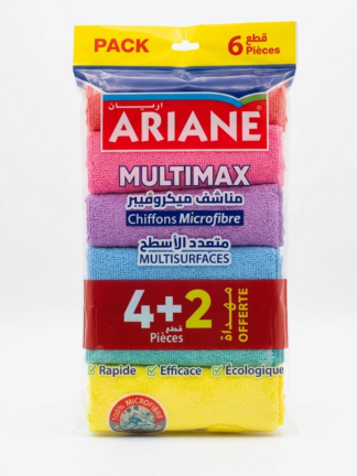 CHIFFONS MICROFIBRE "MULTIMAX"  "ARIANE"  4+2 PROMO PACK